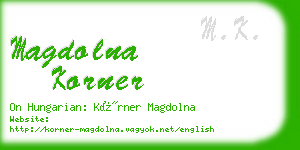 magdolna korner business card